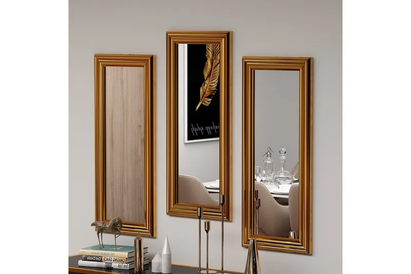 Peilisetti (3 kappaletta) Sudavia Pronssi - Pronssi - Sisustustuotteet - Peili