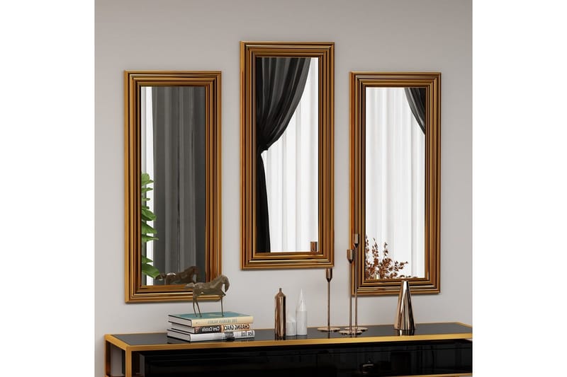 Peilisetti (3 kappaletta) Sudavia Pronssi - Pronssi - Sisustustuotteet - Peili