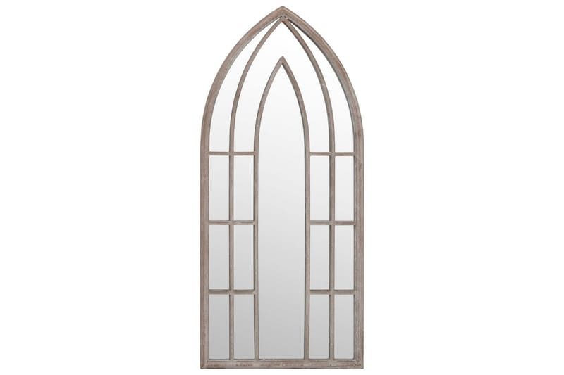 Puutarhapeili hiekka 100x45 cm rauta ulkokäyttöön - Kerma - Sisustustuotteet - Peili