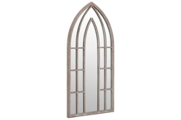 Puutarhapeili hiekka 100x45 cm rauta ulkokäyttöön - Kerma - Sisustustuotteet - Peili