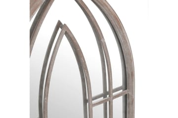 Puutarhapeili hiekka 100x45 cm rauta ulkokäyttöön - Kerma - Sisustustuotteet - Peili
