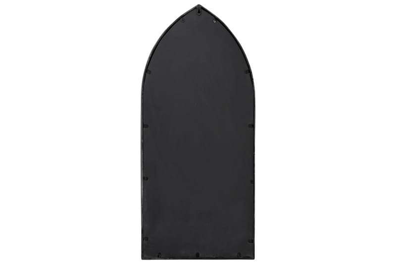 Puutarhapeili musta 100x45 cm rauta ulkokäyttöön - Musta - Sisustustuotteet - Peili
