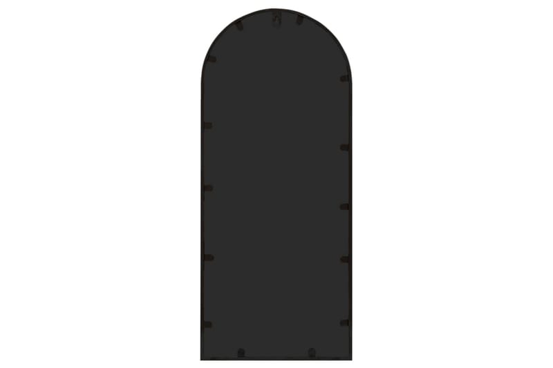 Puutarhapeili musta 100x45 cm rauta ulkokäyttöön - Musta - Sisustustuotteet - Peili