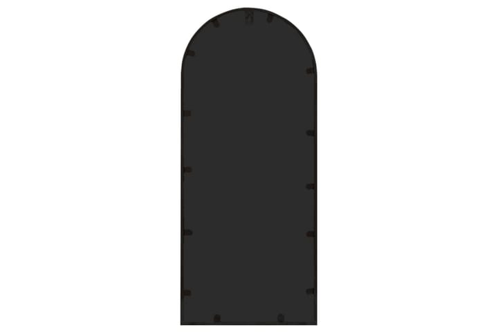 Puutarhapeili musta 100x45 cm rauta ulkokäyttöön - Musta - Eteispeili - Peili - Seinäpeili
