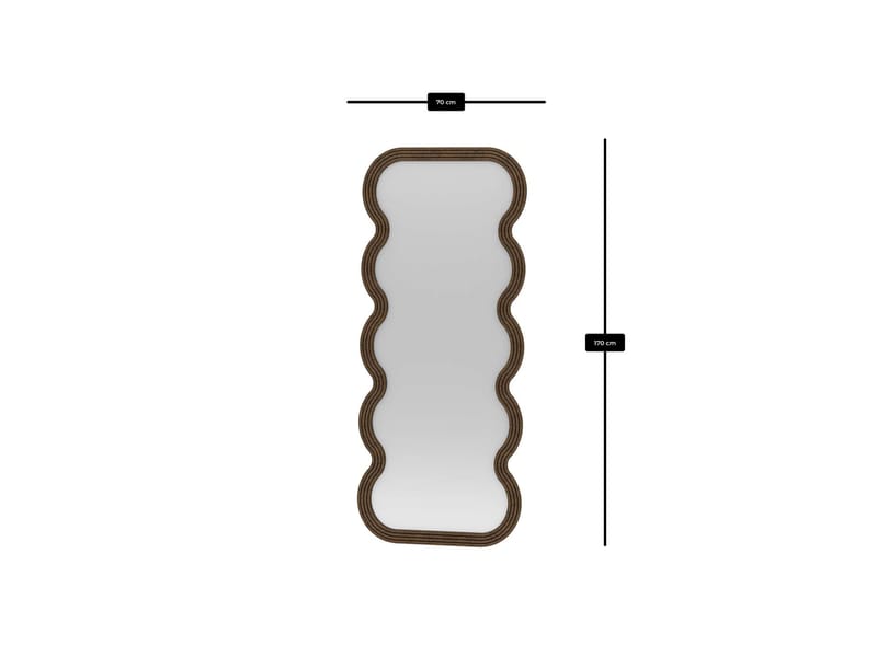 Ratira Lattiapeili 70x170 cm - Ruskea - Sisustustuotteet - Peili - Lattiapeili