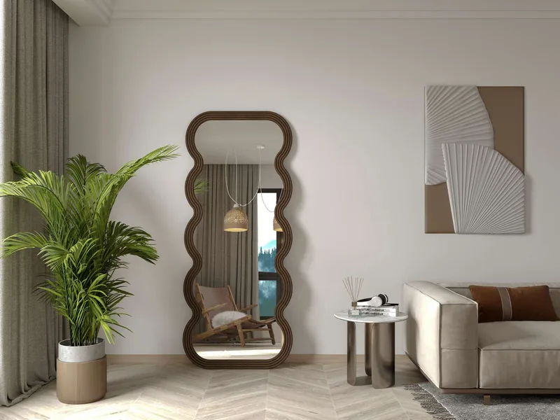 Ratira Lattiapeili 70x170 cm - Ruskea - Sisustustuotteet - Peili - Lattiapeili