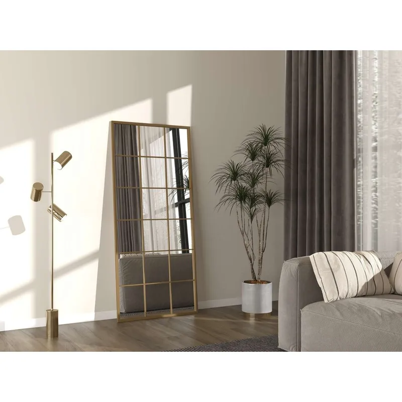 Salvin Lattiapeili 80 x 180 cm - Kulta - Sisustustuotteet - Peili - Lattiapeili