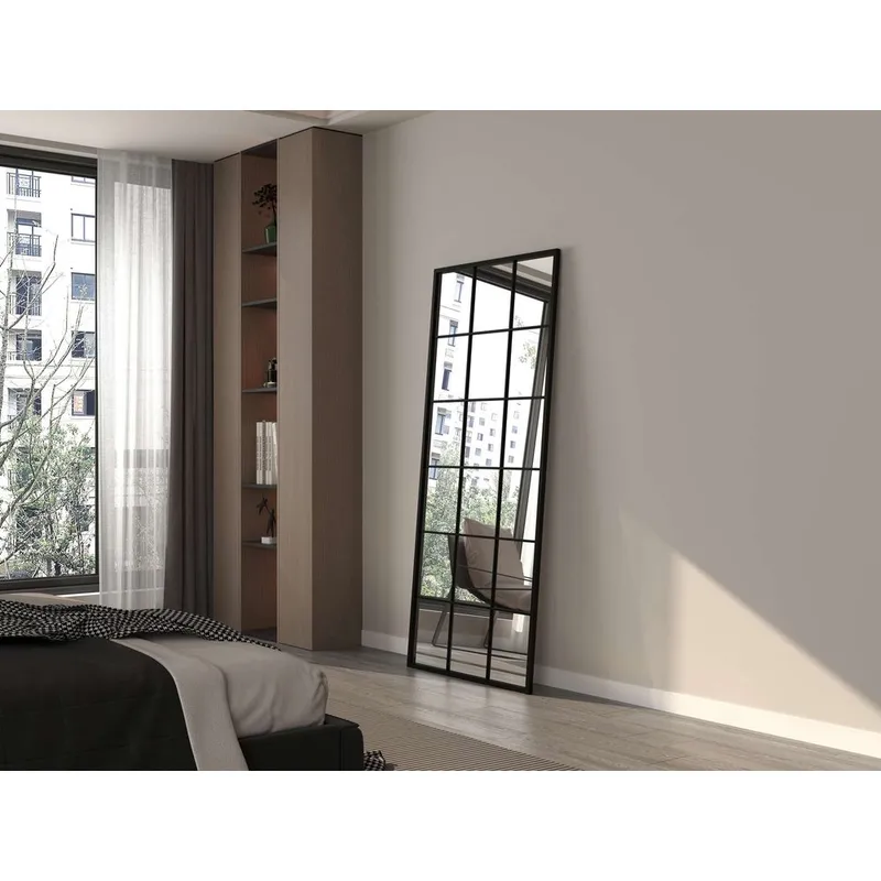 Salvin Lattiapeili 80 x 180 cm - Musta - Sisustustuotteet - Peili - Lattiapeili