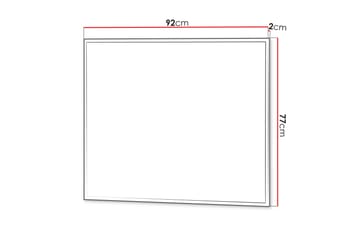 Seinään Kiinnitettävä Peili Simply Suorakulmainen 92 cm - Valkoinen - Sisustustuotteet - Peili