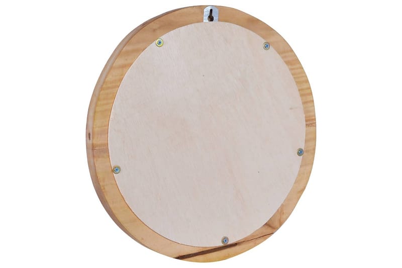 Seinäpeili 40 cm tiikki pyöreä - Ruskea - Sisustustuotteet - Peili