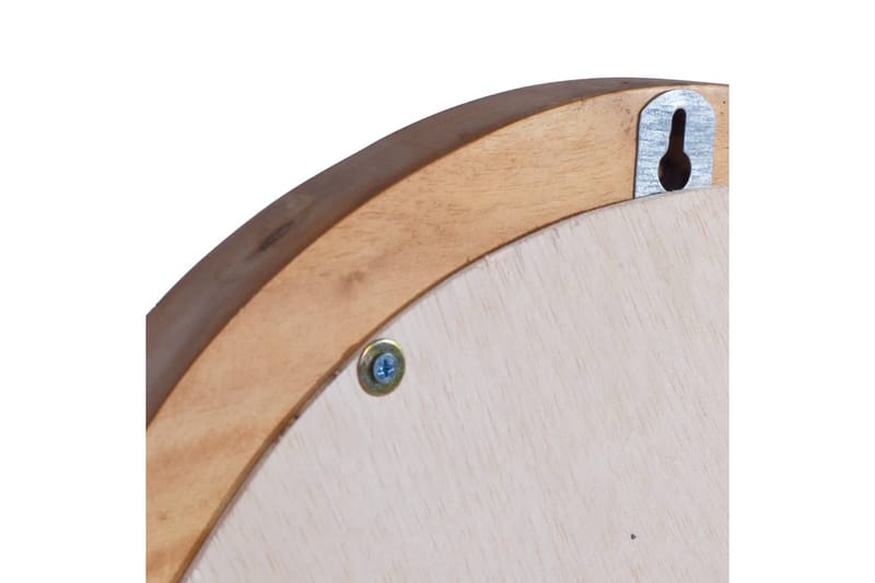 Seinäpeili 40 cm tiikki pyöreä - Ruskea - Sisustustuotteet - Peili