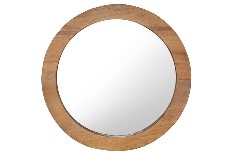 Seinäpeili 60 cm tiikki pyöreä - Ruskea - Sisustustuotteet - Peili