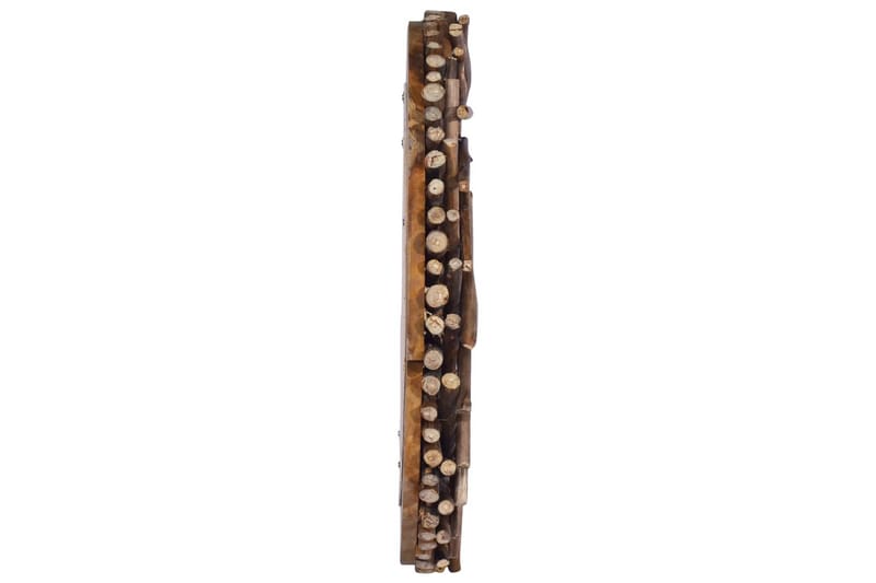 Seinäpeili 60 cm Pyöreä Tiikki - Ruskea - Sisustustuotteet - Peili