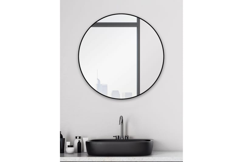 Seinäpeili Almunge 60 cm - Musta - Sisustustuotteet - Peili