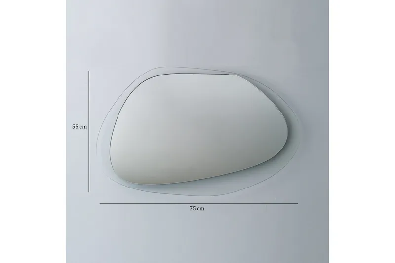 Seinäpeili Banize 55x75 cm Epäsymmetrinen - Karkaistu lasi - Sisustustuotteet - Peili