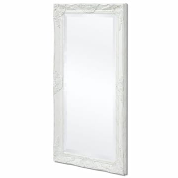 Seinäpeili Barokkityylinen 100x50 cm Valkoinen - Valkoinen - Sisustustuotteet - Peili