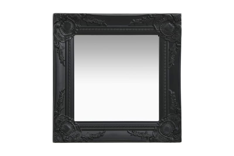 Seinäpeili barokkityylinen 40x40 cm musta - Musta - Sisustustuotteet - Peili