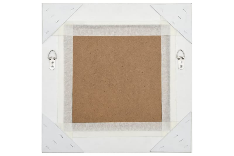 Seinäpeili barokkityylinen 40x40 cm valkoinen - Valkoinen - Sisustustuotteet - Peili