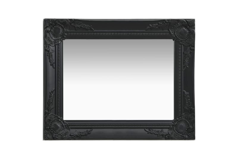 Seinäpeili barokkityylinen 50x40 cm musta - Musta - Sisustustuotteet - Peili