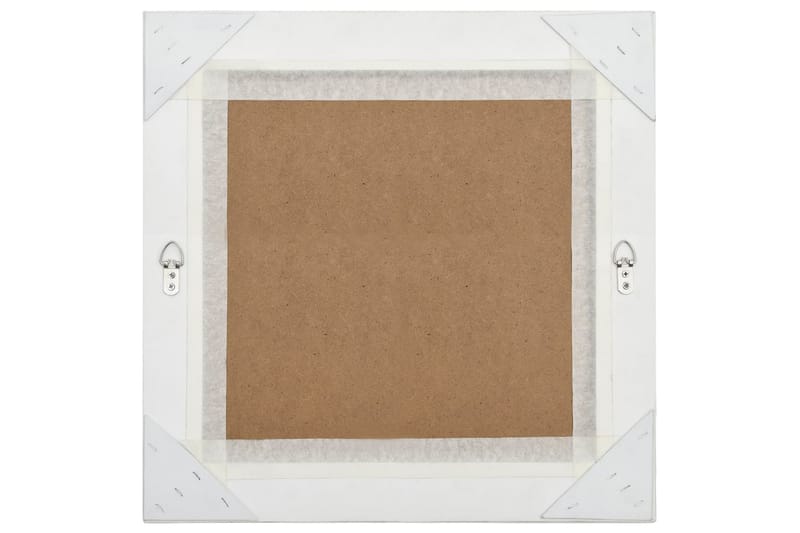 Seinäpeili barokkityylinen 50x50 cm hopea - Hopea - Sisustustuotteet - Peili