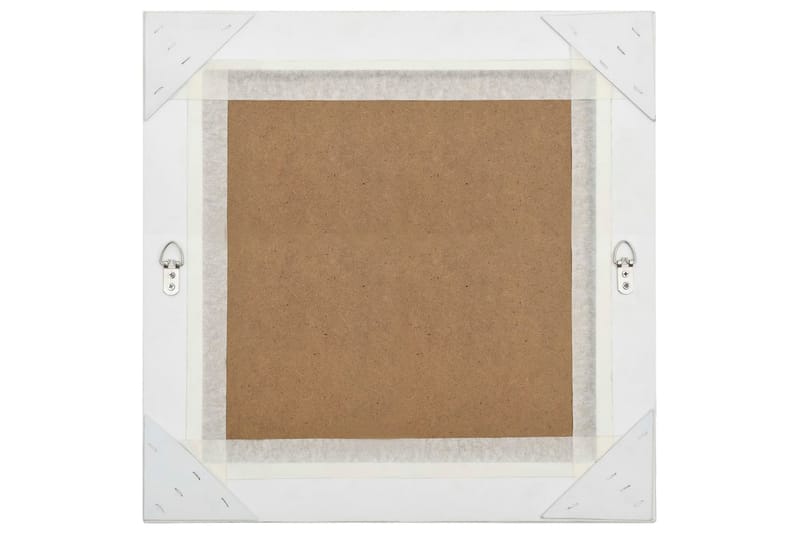 Seinäpeili barokkityylinen 50x50 cm valkoinen - Valkoinen - Sisustustuotteet - Peili