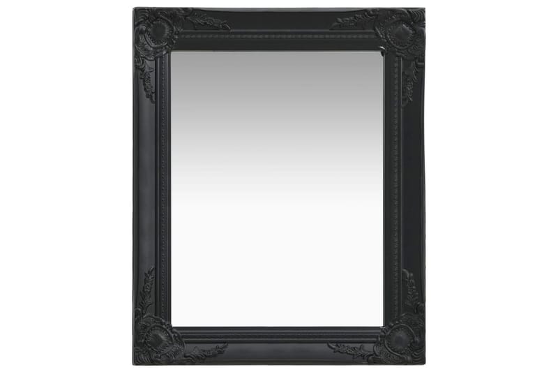 Seinäpeili barokkityylinen 50x60 cm musta - Musta - Sisustustuotteet - Peili