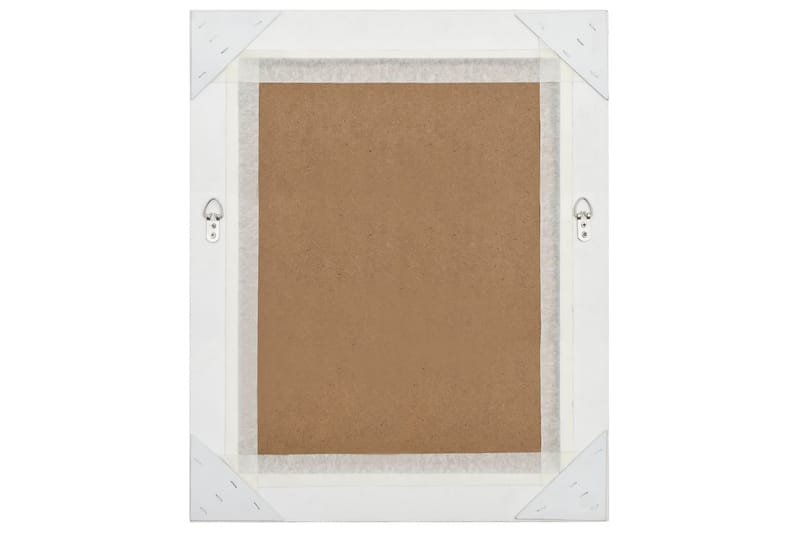 Seinäpeili barokkityylinen 50x60 cm valkoinen - Valkoinen - Sisustustuotteet - Peili