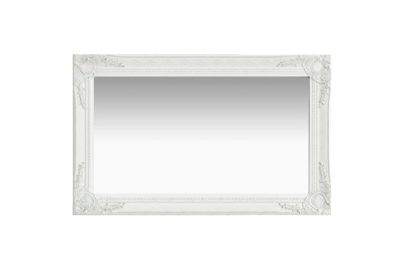 Seinäpeili barokkityylinen 50x80 cm valkoinen - Valkoinen - Sisustustuotteet - Peili