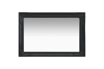 Seinäpeili barokkityylinen 60x40 cm musta - Musta - Sisustustuotteet - Peili