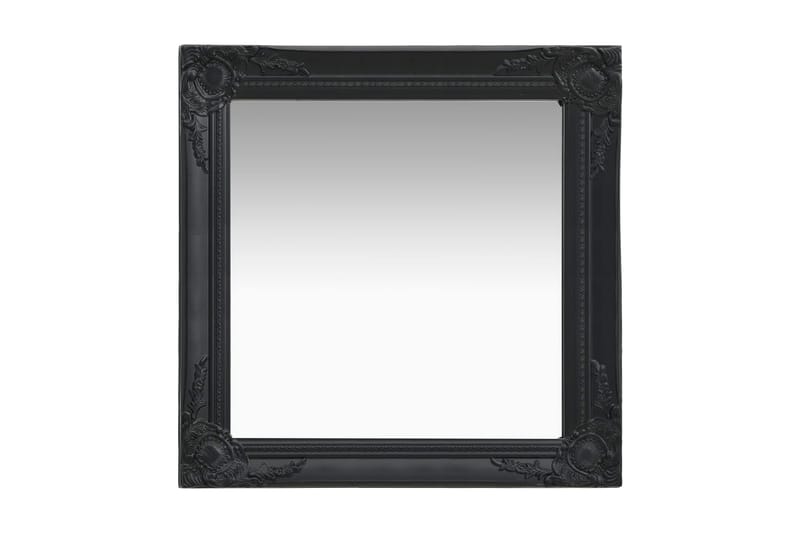 Seinäpeili barokkityylinen 60x60 cm musta - Musta - Sisustustuotteet - Peili
