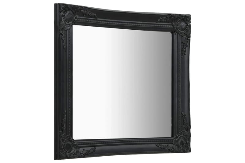Seinäpeili barokkityylinen 60x60 cm musta - Musta - Sisustustuotteet - Peili