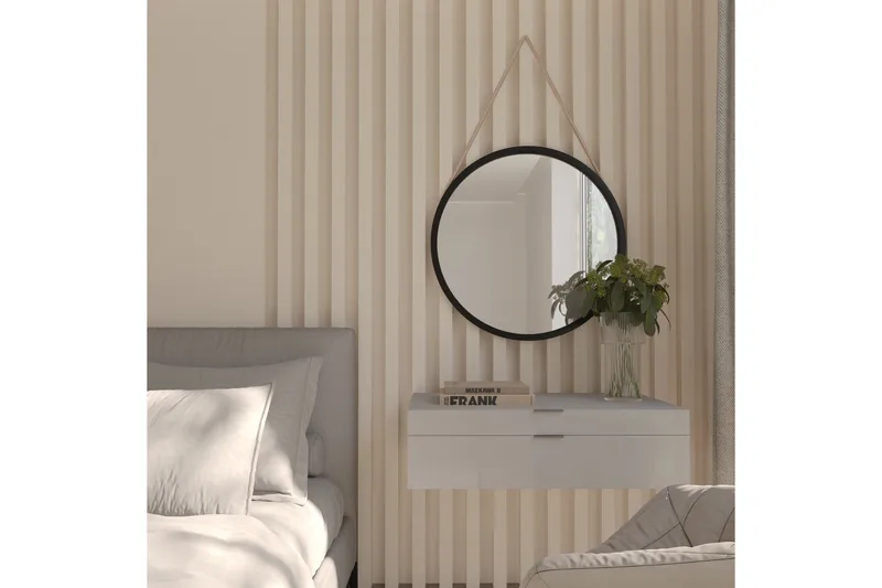 Seinäpeili Canalejas Pyöreä 60 cm, Musta