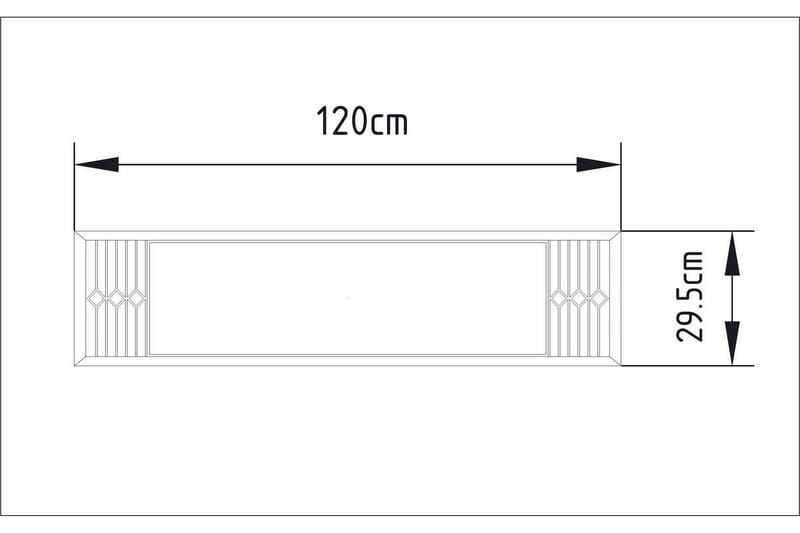 Seinäpeili Fridaria 90x22 cm - Valkoinen - Sisustustuotteet - Peili