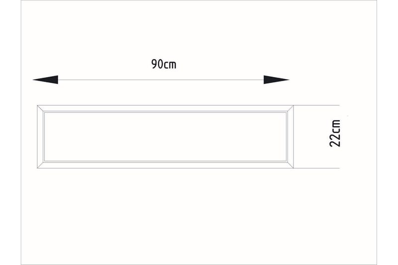 Seinäpeili Fridaria 90x22 cm - Valkoinen - Sisustustuotteet - Peili