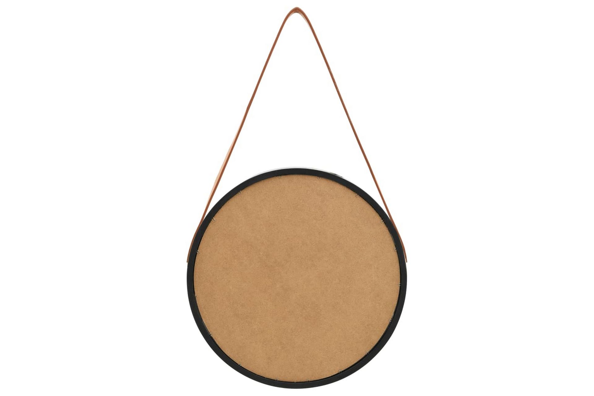 Seinäpeili hihnalla 40 cm musta - Sisustustuotteet - Peili