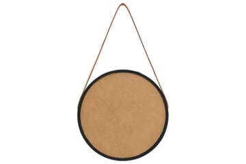 Seinäpeili hihnalla 40 cm musta - Sisustustuotteet - Peili