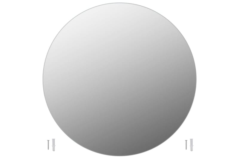 Seinäpeili LED-valoilla pyöreä lasi - Hopea - Sisustustuotteet - Peili