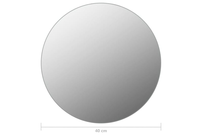 Seinäpeili LED-valoilla pyöreä lasi - Hopea - Sisustustuotteet - Peili