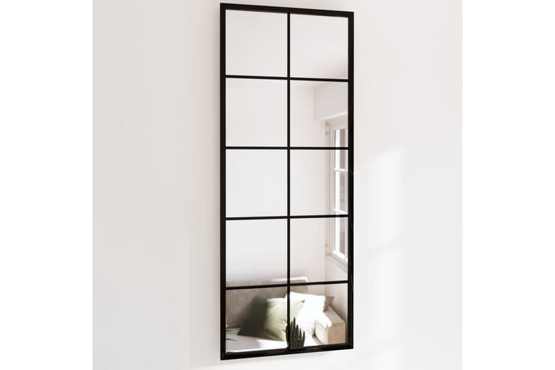 Seinäpeili musta 100x60 cm metalli - Musta - Sisustustuotteet - Peili