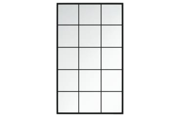 Seinäpeili musta 100x60 cm metalli - Musta - Sisustustuotteet - Peili