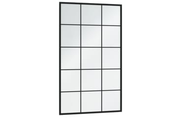 Seinäpeili musta 100x60 cm metalli - Musta - Sisustustuotteet - Peili