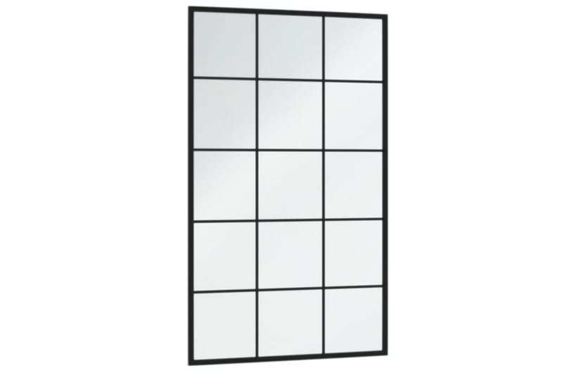Seinäpeili musta 100x60 cm metalli - Musta - Sisustustuotteet - Peili