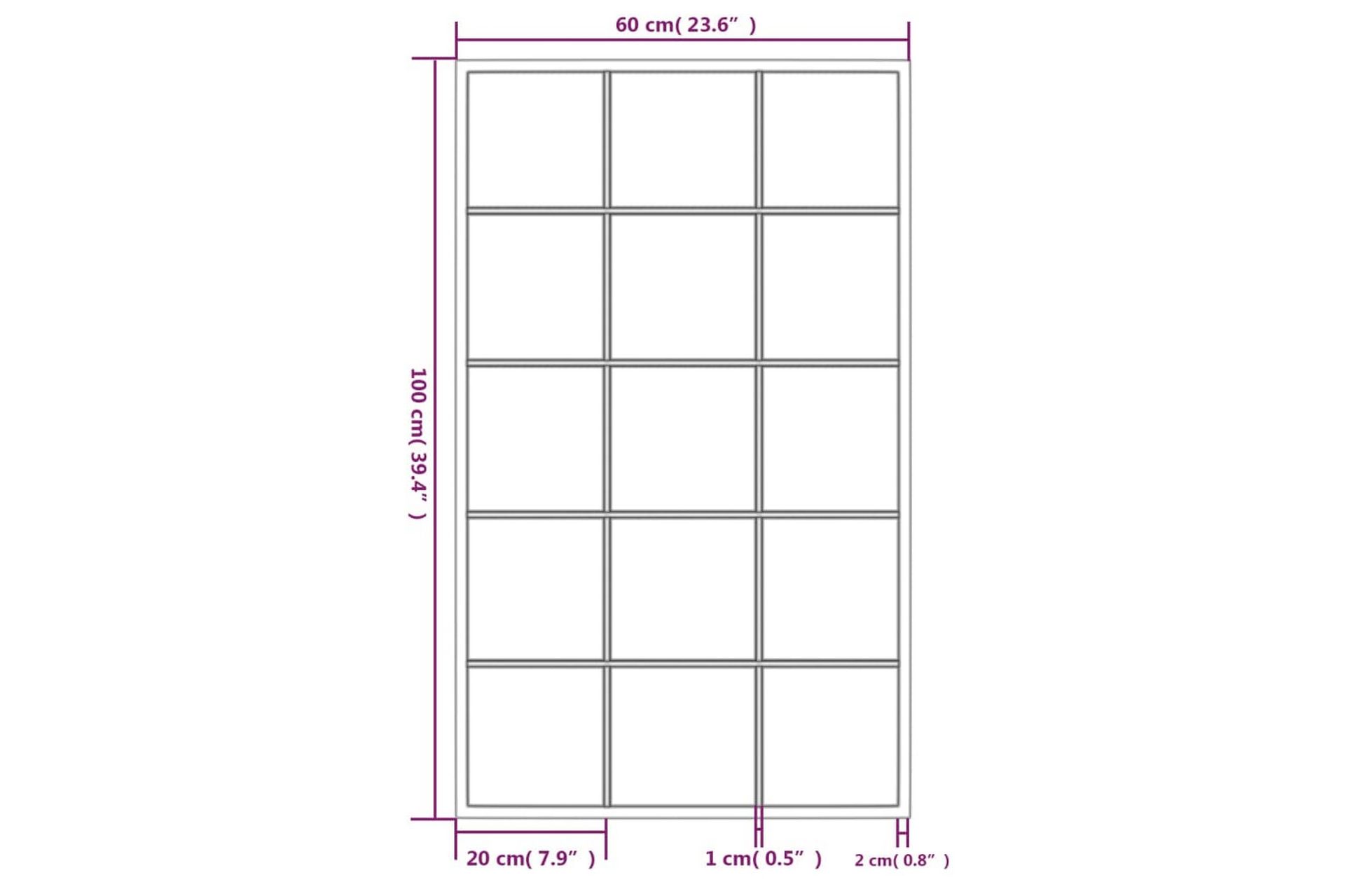 Seinäpeili musta 100x60 cm metalli - Musta - Sisustustuotteet - Peili
