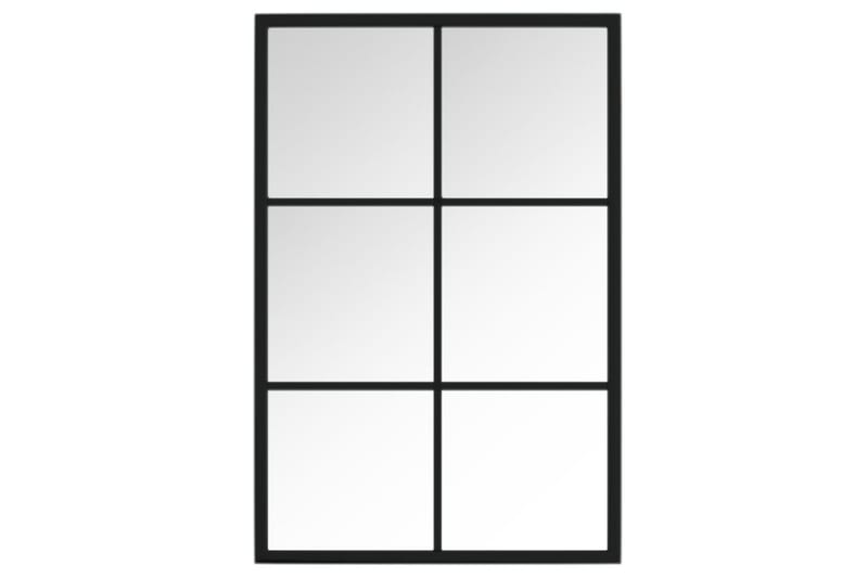 Seinäpeili musta 60x40 cm metalli - Musta - Sisustustuotteet - Peili