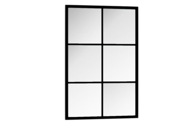 Seinäpeili musta 60x40 cm metalli - Musta - Sisustustuotteet - Peili