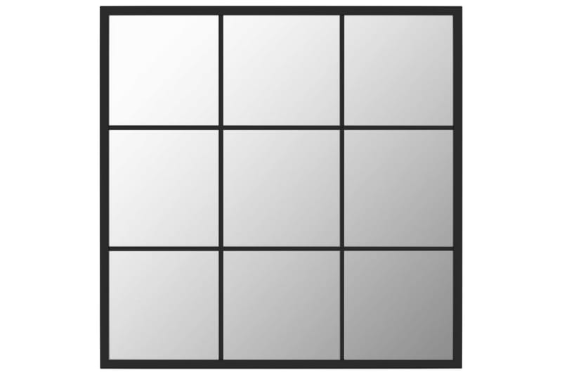 Seinäpeili musta 60x60 cm metalli - Musta - Sisustustuotteet - Peili