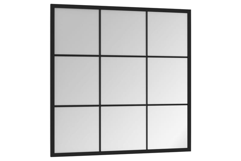 Seinäpeili musta 60x60 cm metalli - Musta - Sisustustuotteet - Peili