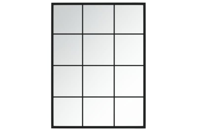 Seinäpeili musta 80x60 cm metalli - Musta - Sisustustuotteet - Peili