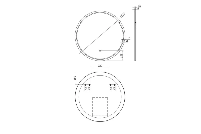 Seinäpeili Rydholm 60 cm - Sisustustuotteet - Peili