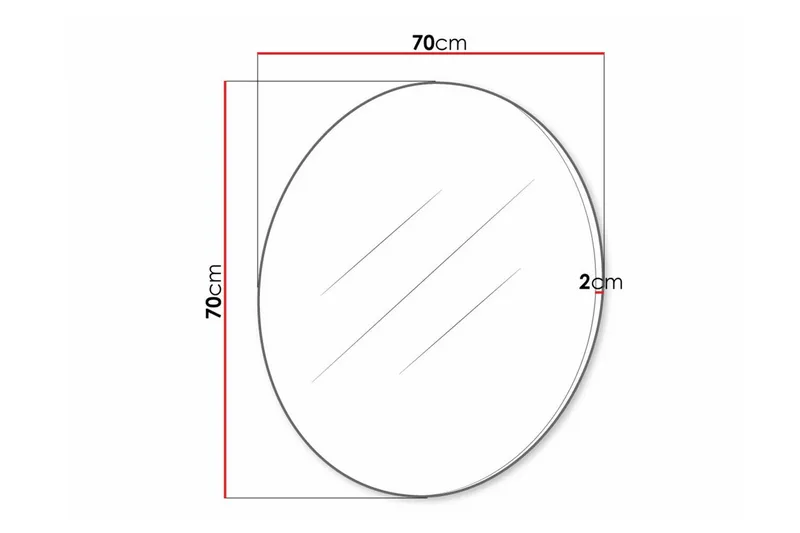 Seinäpeili Staffin - Musta - Sisustustuotteet - Peili